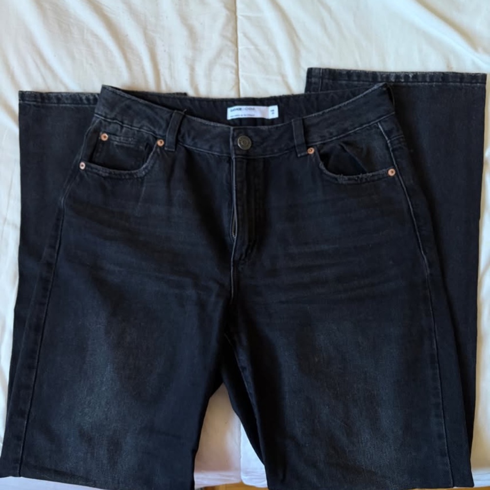 GARAGE Denim 90's Straight Style Black Jeans